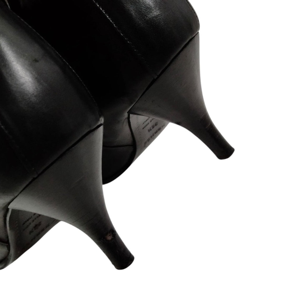 Hermes Black Leather Knee-High Boots - Size 36.5