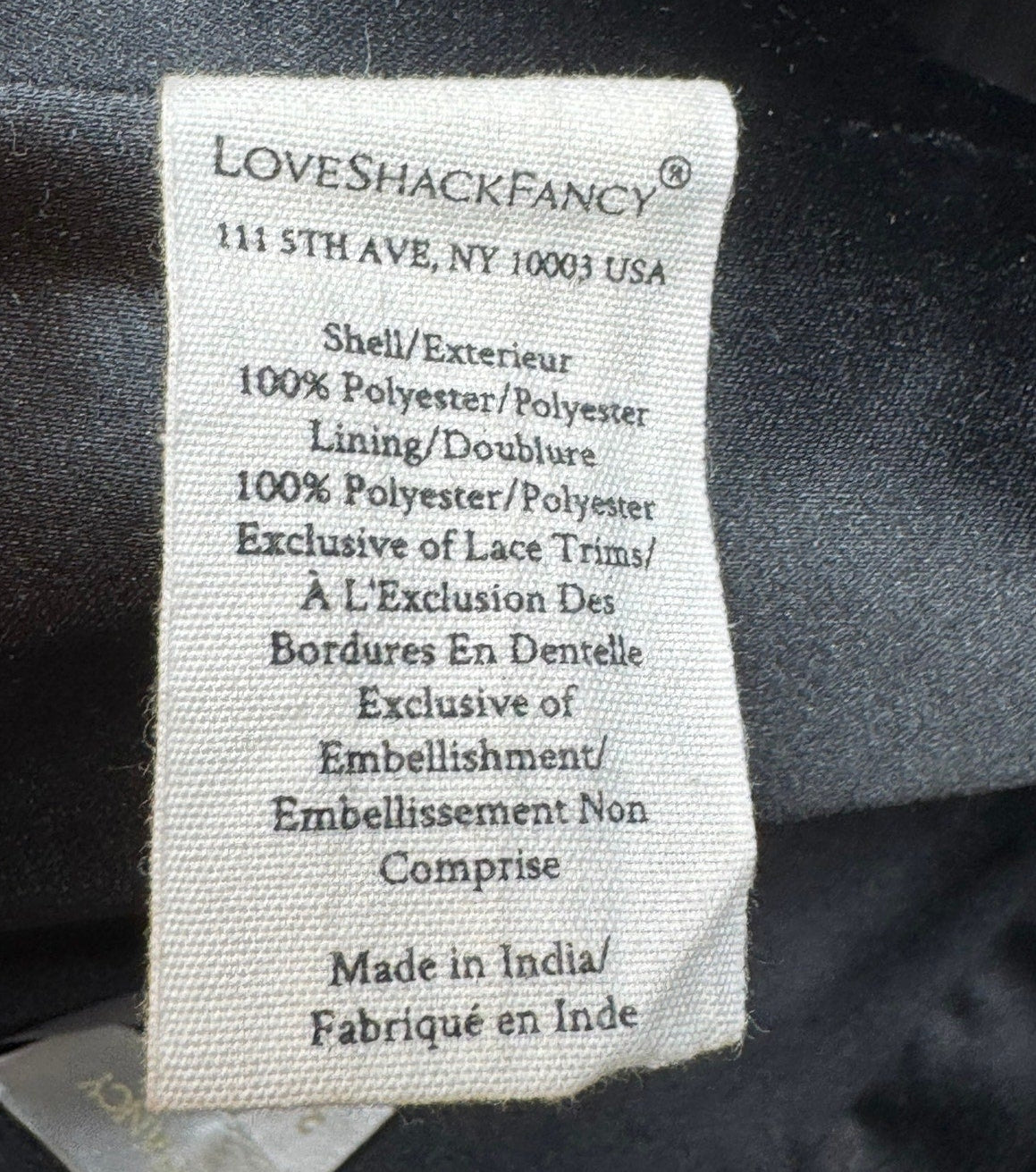 LoveShackFancy Black Woodley Bow Corset Textured and Sequin Top - US 2