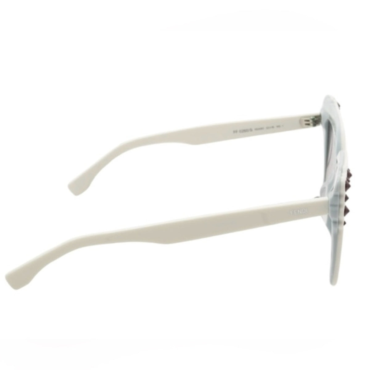 Fendi White Studded Cat Eye Sunglasses FF0260S