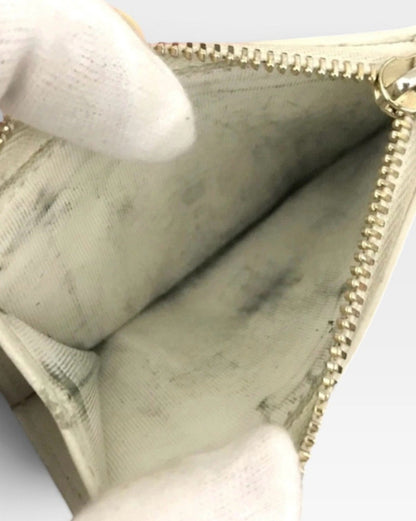 Christian Dior Pink and Cream Leather 30 Montaigne Compact Wallet