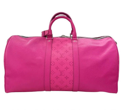 Louis Vuitton Pink Taigarama Keepall Bandouliere 50 Travel Bag