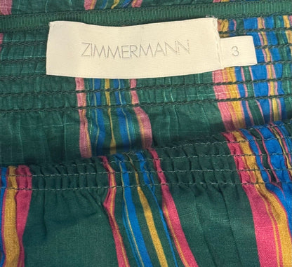 Zimmermann Multicolor Striped Tassel Maxi Skirt - US 10