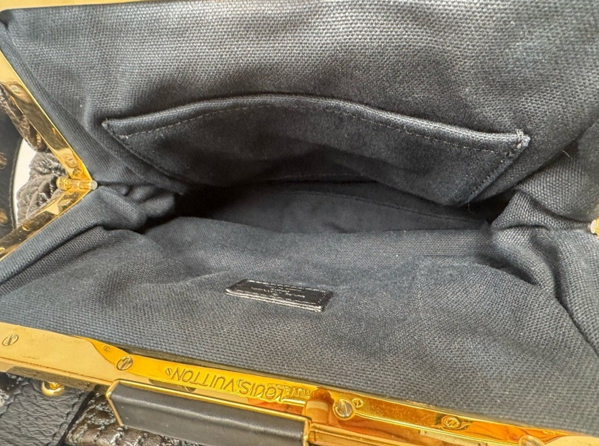 Louis Vuitton Black & Dark Brown Monogram Motard Biker Bag Limited Edition