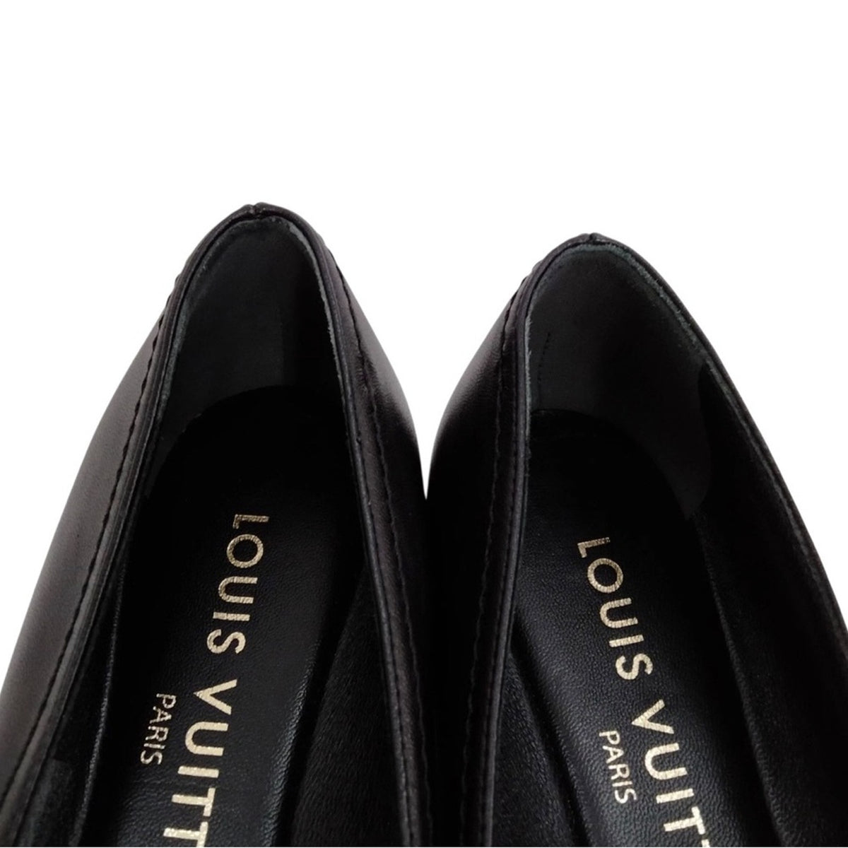 Louis Vuitton Popi Line Monogram and Black Leather Ballet Shoes - Size 36