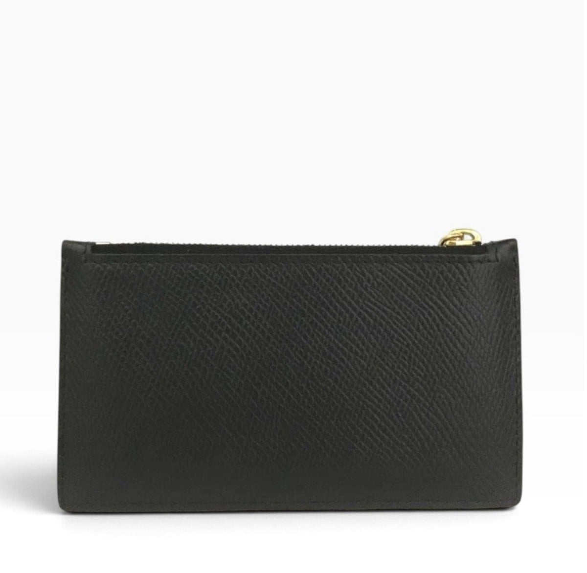 Celine Black Leather Zipped Card Holder