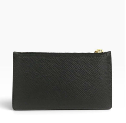 Celine Black Leather Zipped Card Holder