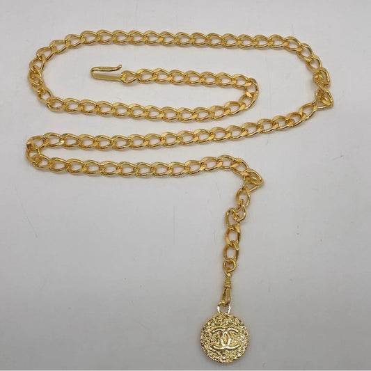 Chanel Gold-Plated Vintage CC Medallion Chain Belt
