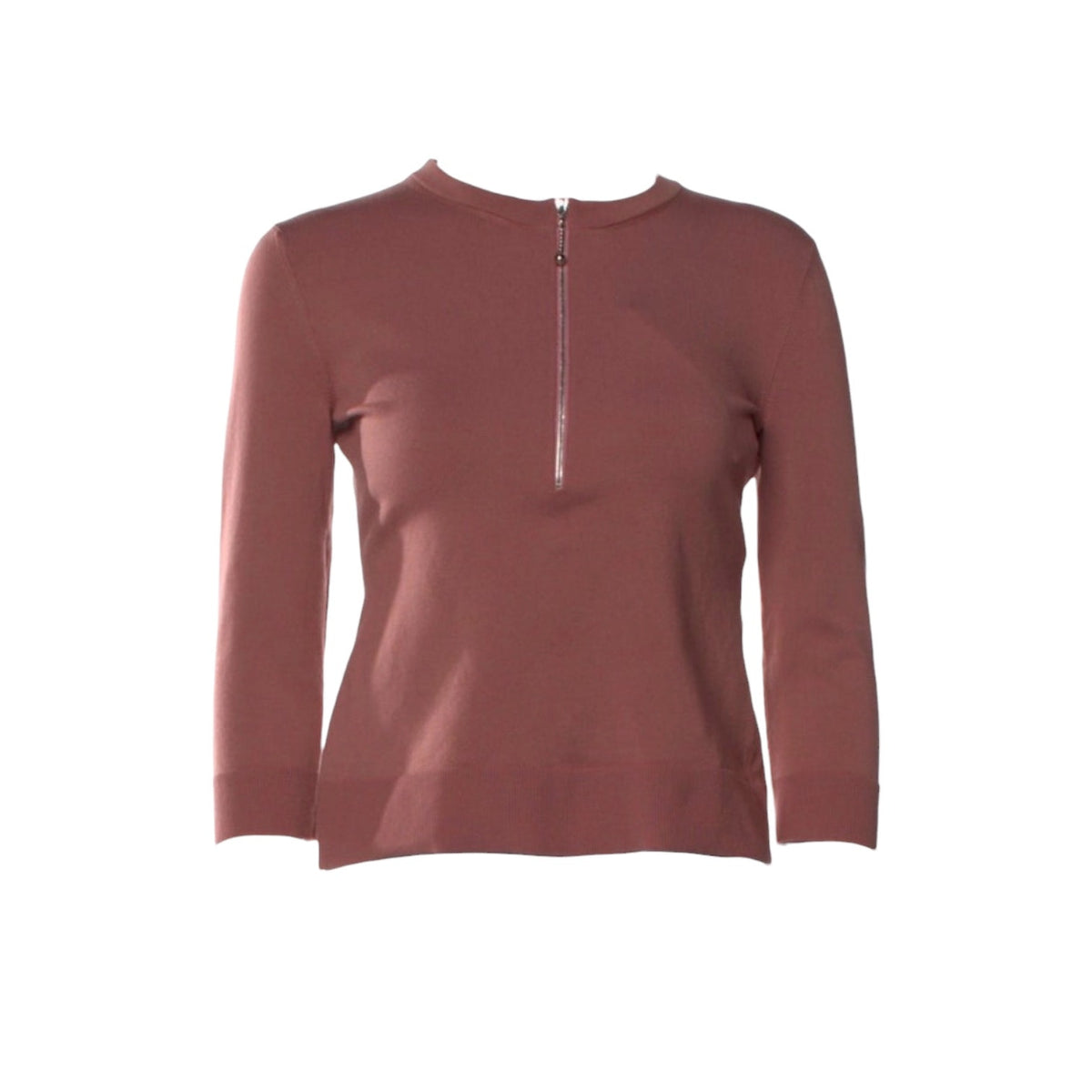 Louis Vuitton Mauve Half-Zip Long-Sleeve Top - Small