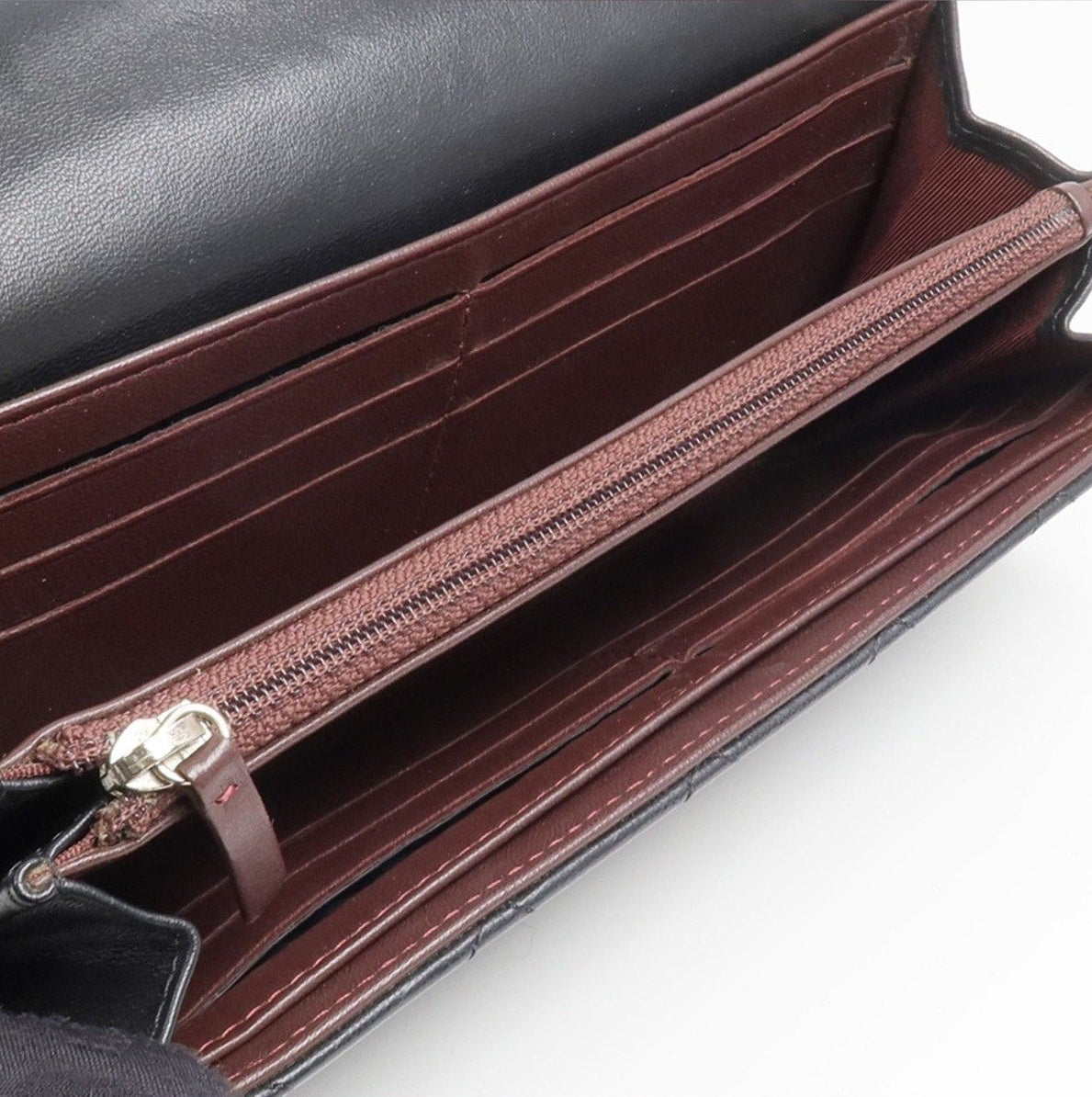 Chanel Black Quilted Lambskin Leather Flap Wallet