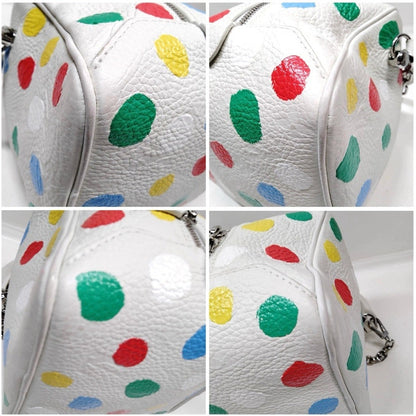 Louis Vuitton x Yayoi Kusama White Monogram Empreinte Leather Square Bag