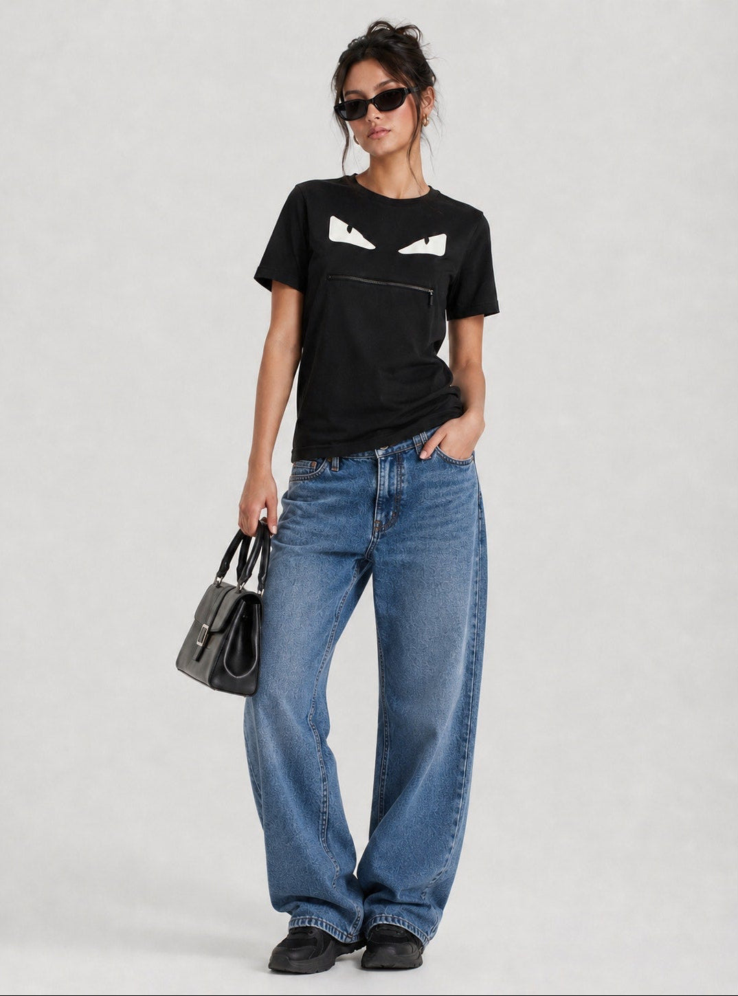 Fendi Black Monster T-Shirt - Size S