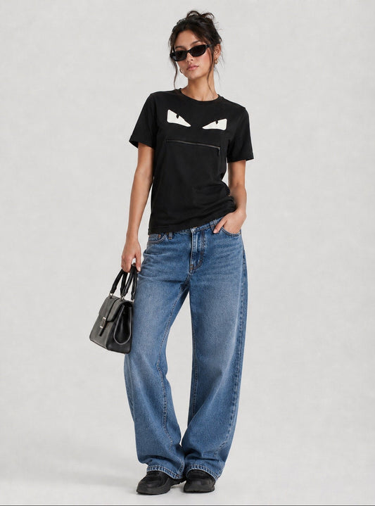 Fendi Black Monster T-Shirt - Size S