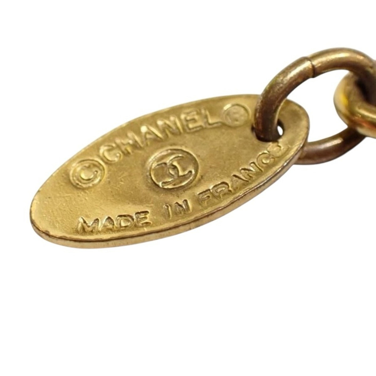 Chanel Gold-Plated Coco Mark Matelasse Necklace, Small