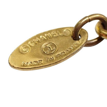 Chanel Gold-Plated Coco Mark Matelasse Necklace, Small