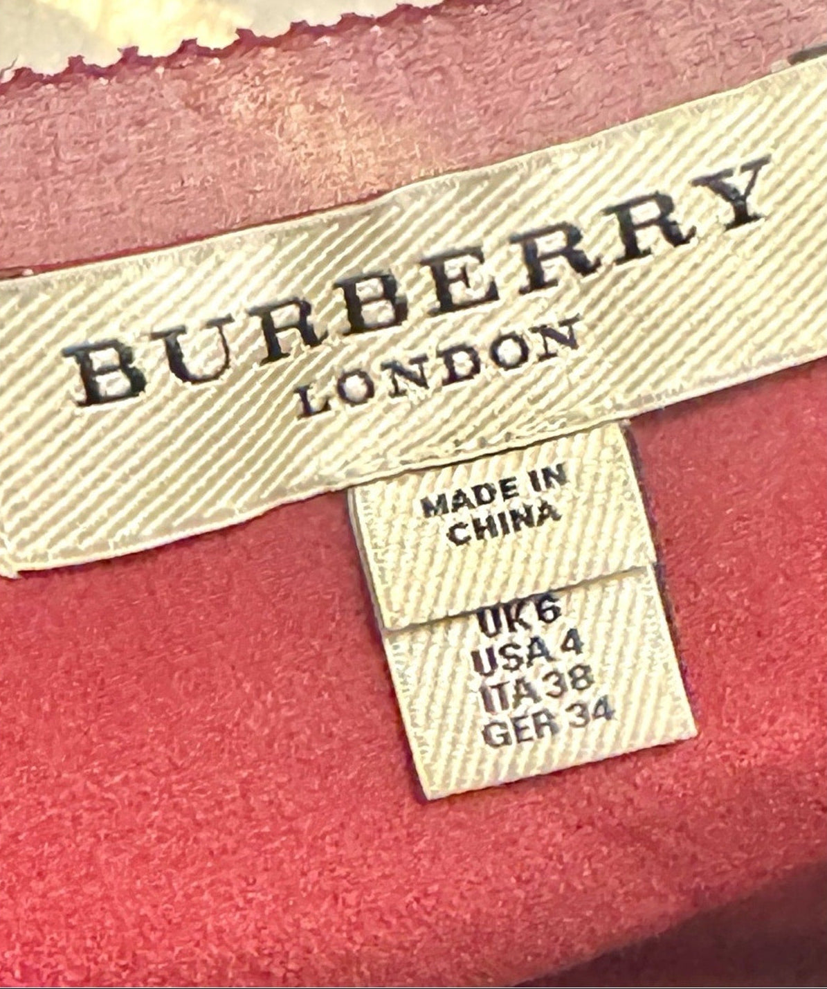 Burberry London Burgundy Silk V- Neck Mini Dress - US 4