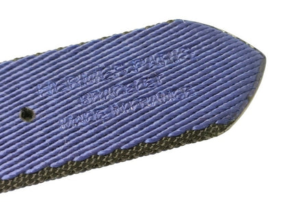 Hermes Blue and Black Canvas Apple Watch Band - 40mm