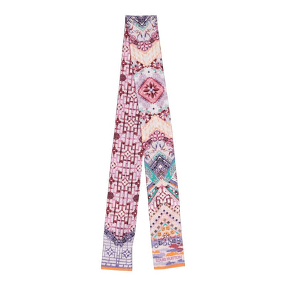 Louis Vuitton Multicolor Patterned Silk Bandeau Twilly Scarf