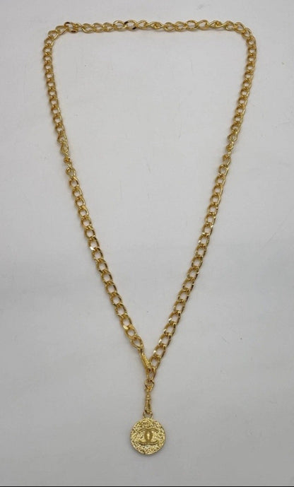 Chanel Gold-Plated Vintage CC Medallion Chain Belt