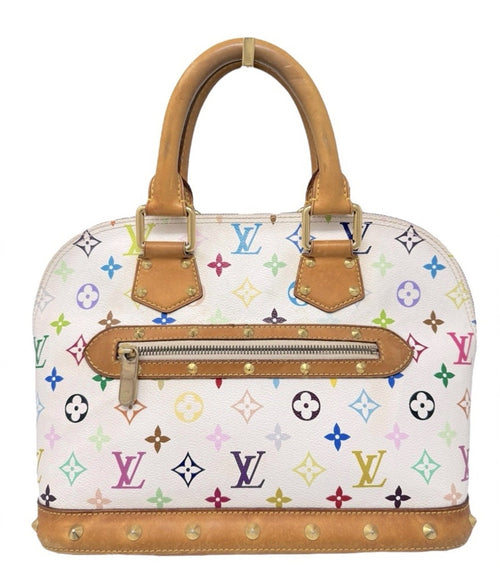 Louis Vuitton x Tashaki Murakami White Multicolor Alma Handbag