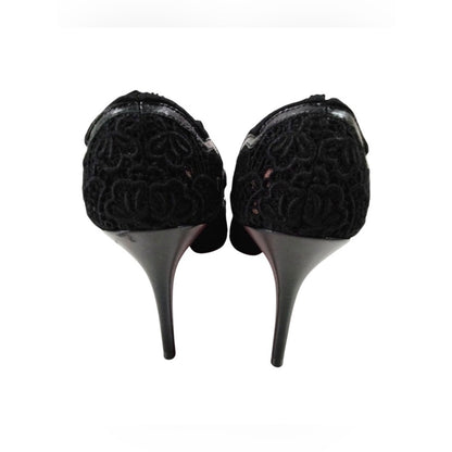 Gucci Black Lace Virginia Mary Jane Pumps - Size 36