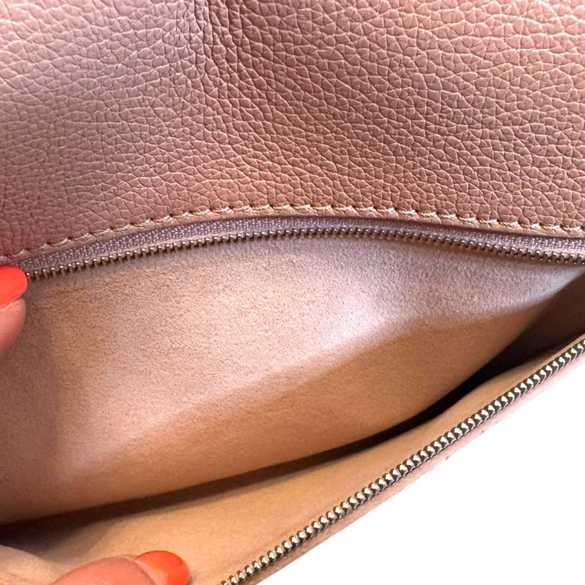Louis Vuitton Pink and White Leather Mylockme Chain Shoulder Bag
