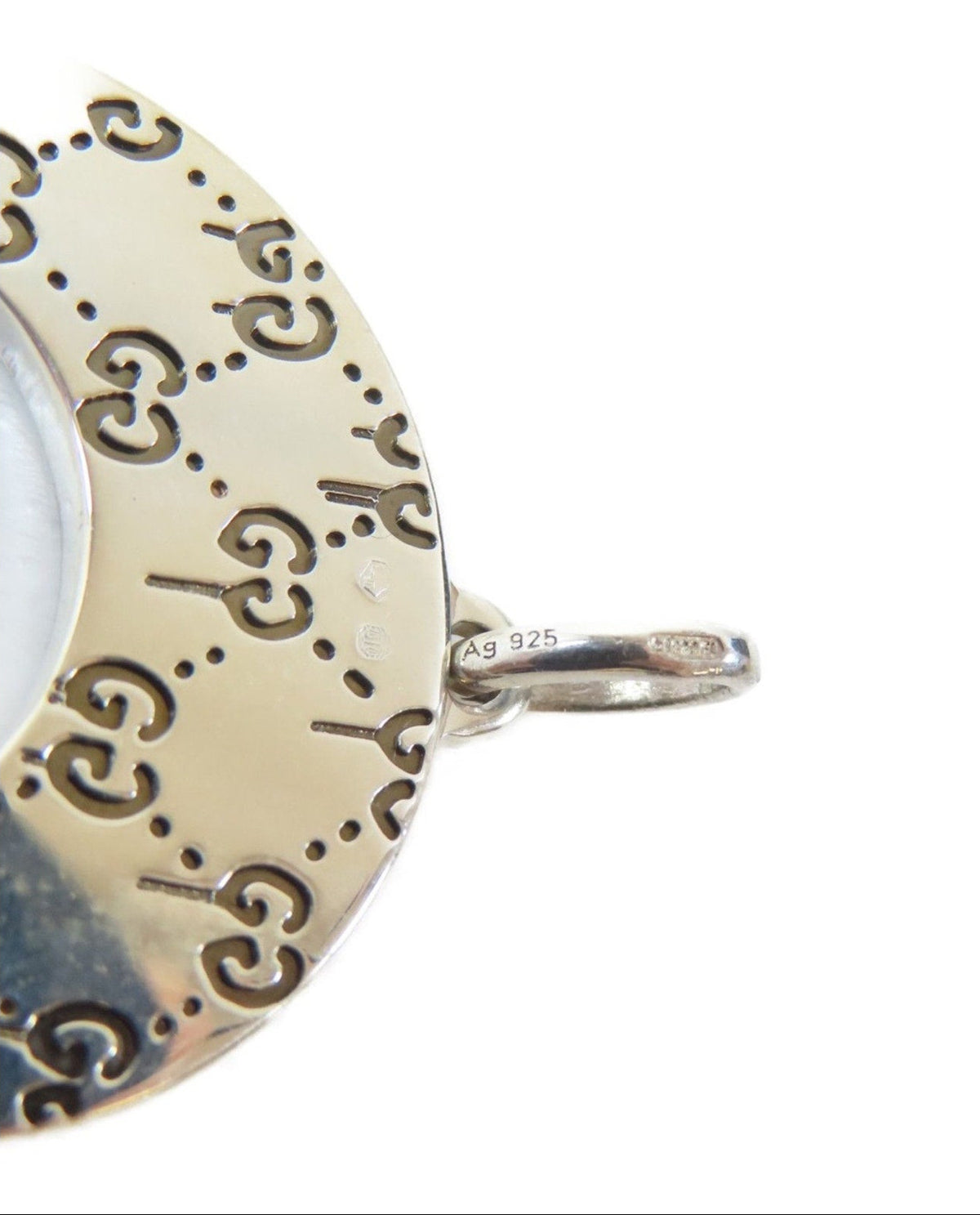 Gucci 925 Sterling Silver Ghost Rainbow Necklace Pendant Charm
