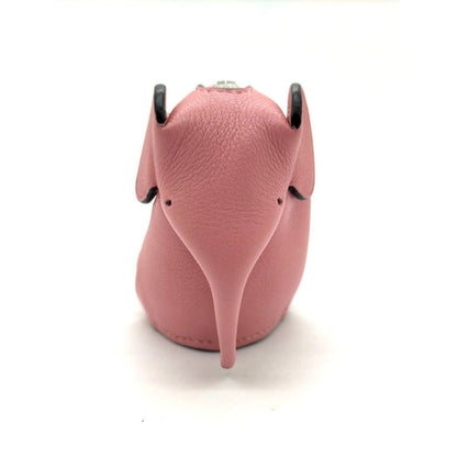 Loewe Pink Leather Elephant Coin Pouch Bag Charm