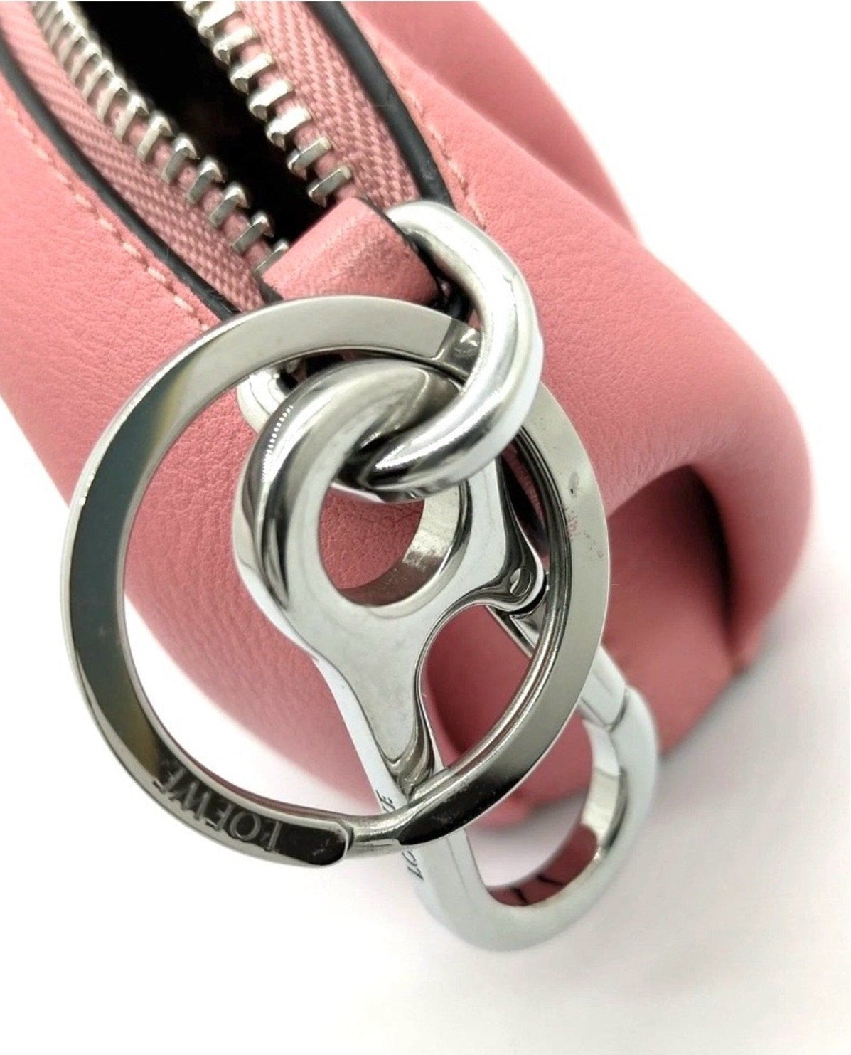 Loewe Pink Leather Elephant Coin Pouch Bag Charm