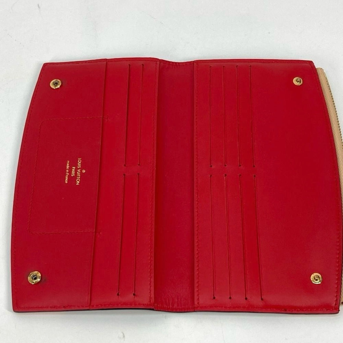 Louis Vuitton Leather City Steamer Wallet - Navy, Cream, Red