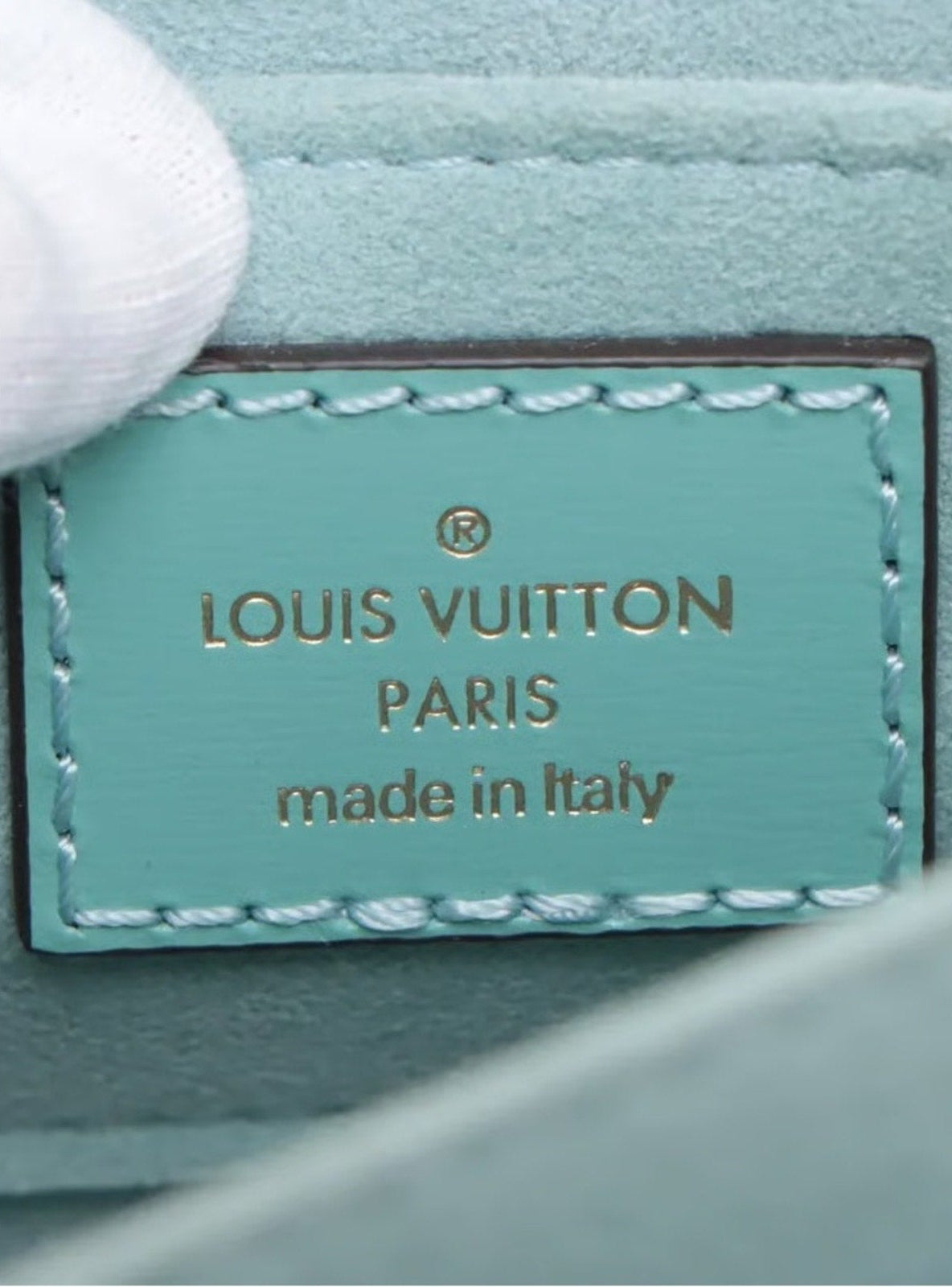 Louis Vuitton Teal Leather Mini Dauphine Shoulder Bag