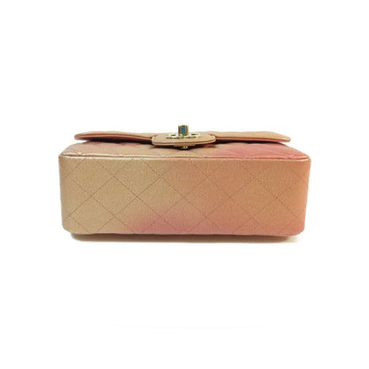 Chanel Metallic Pink Ombré Lambskin Quilted Classic Mini Flap Bag