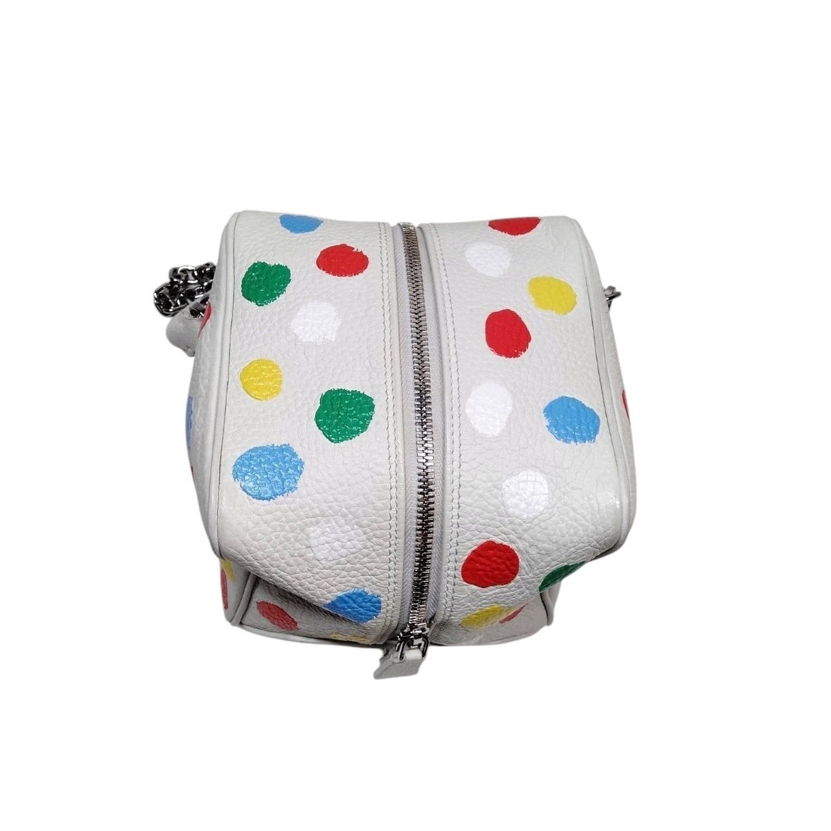 Louis Vuitton x Yayoi Kusama White Monogram Empreinte Leather Square Bag
