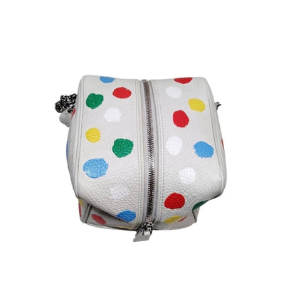 Louis Vuitton x Yayoi Kusama White Monogram Empreinte Leather Square Bag