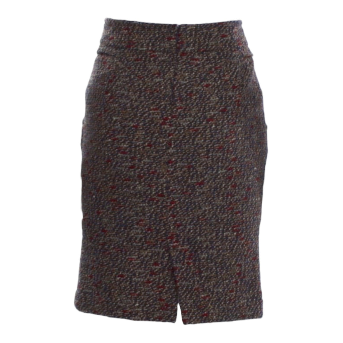 Chanel Navy, Grey, and Red Tweed Mini Skirt - US 8