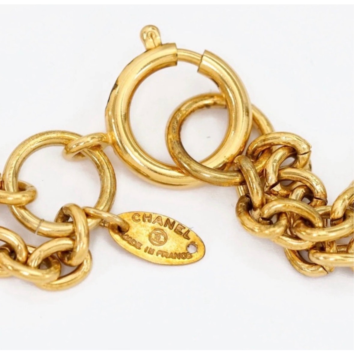 Chanel Vintage Gold-Plated and Faux Pearl Necklace