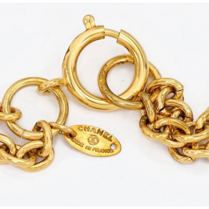 Chanel Vintage Gold-Plated and Faux Pearl Necklace