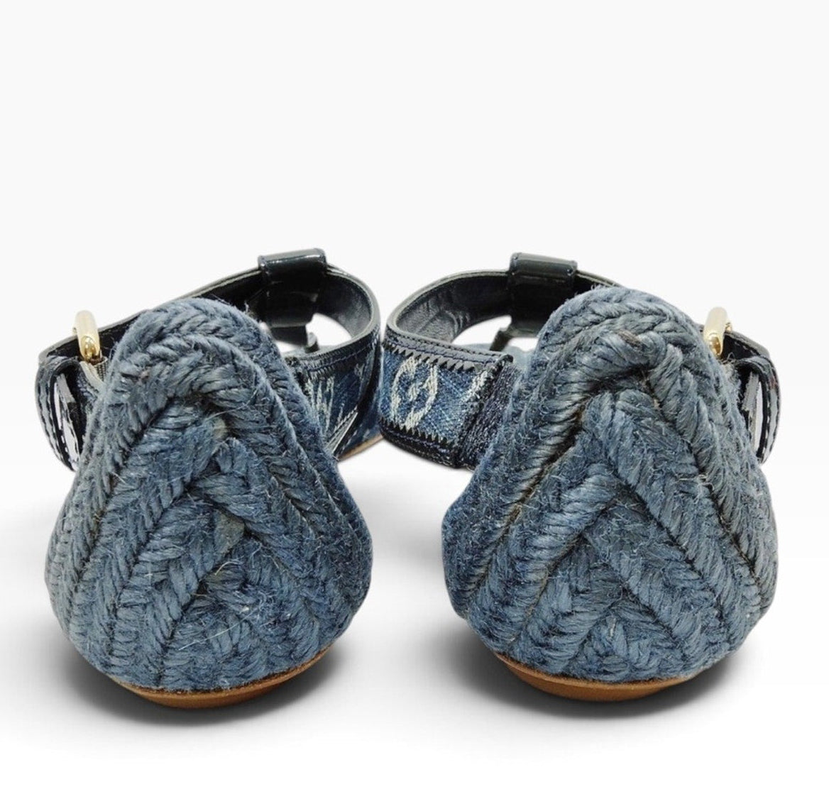 Louis Vuitton Monogram Denim Sandals — Size 36.5