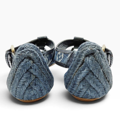 Louis Vuitton Monogram Denim Sandals — Size 36.5