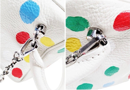 Louis Vuitton x Yayoi Kusama White Monogram Empreinte Leather Square Bag