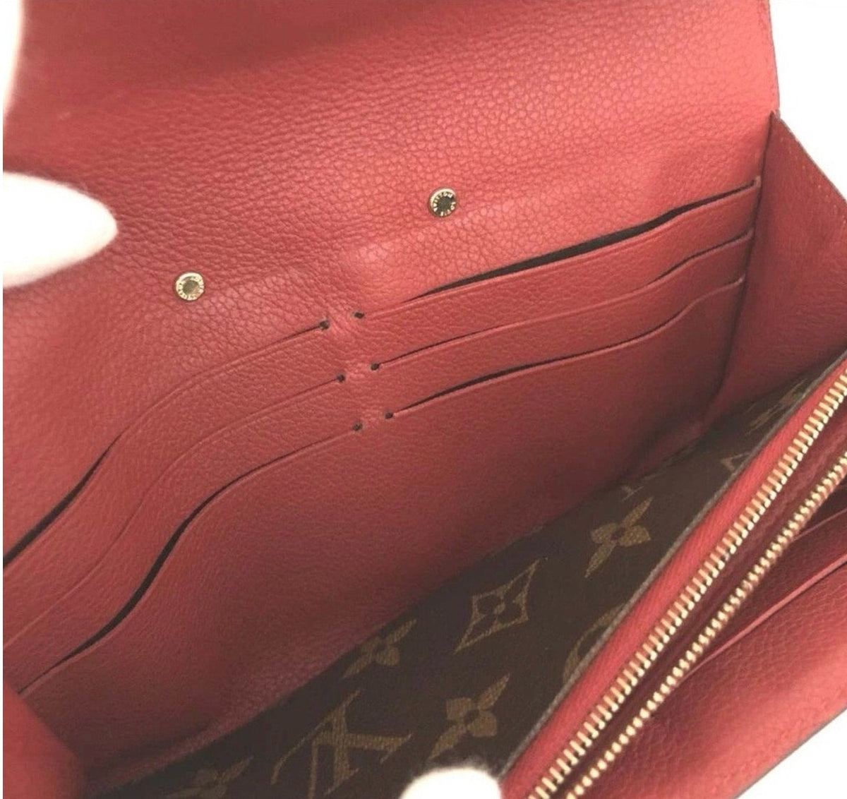 Louis Vuitton Monogram Pallas Wallet Red