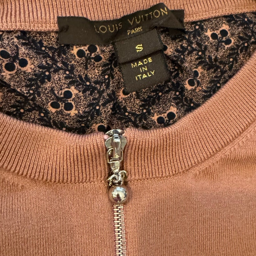 Louis Vuitton Mauve Half-Zip Long-Sleeve Top - Small
