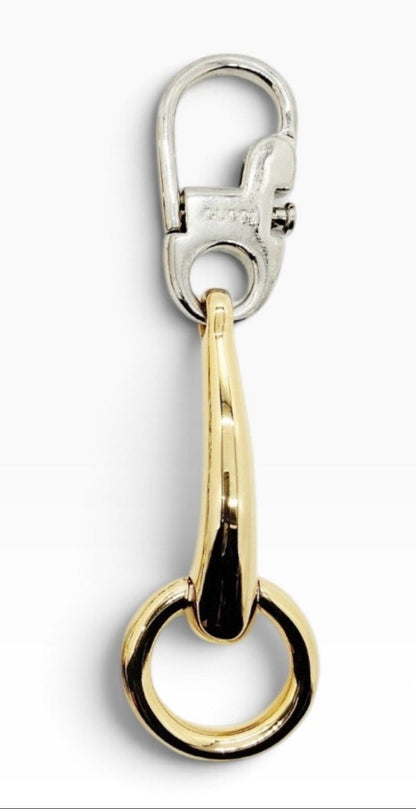 Gucci Vintage Mixed Metal Horsebit Bag Charm & Key Ring