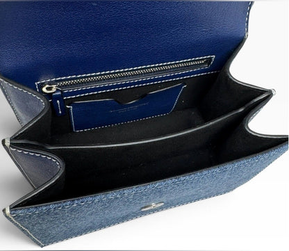 Alexander McQueen Denim Mini Jeweled Knuckle 2-Way Bag