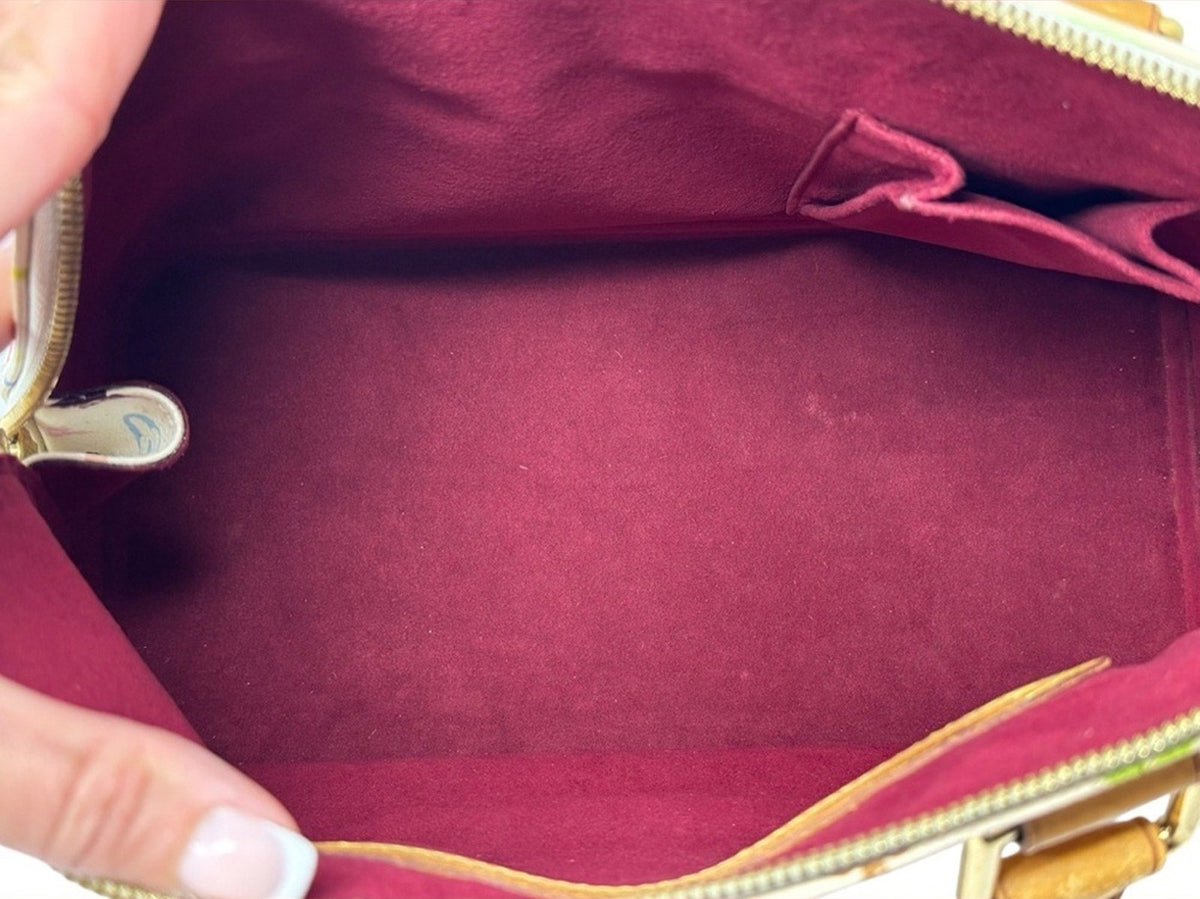 Louis Vuitton x Tashaki Murakami White Multicolor Alma Handbag