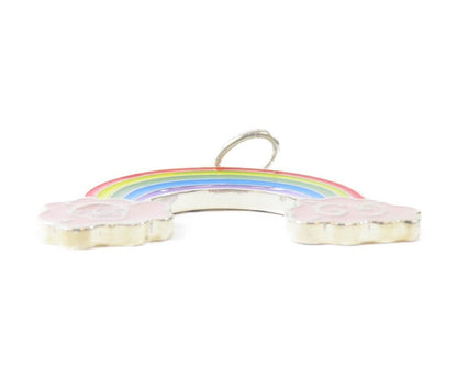 Gucci 925 Sterling Silver Ghost Rainbow Necklace Pendant Charm