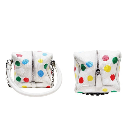Louis Vuitton x Yayoi Kusama White Monogram Empreinte Leather Square Bag
