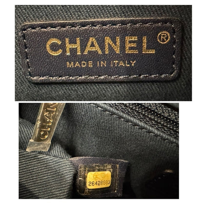 Chanel Navy Leather and Snakeskin Chevron Medium Single Flap Bag