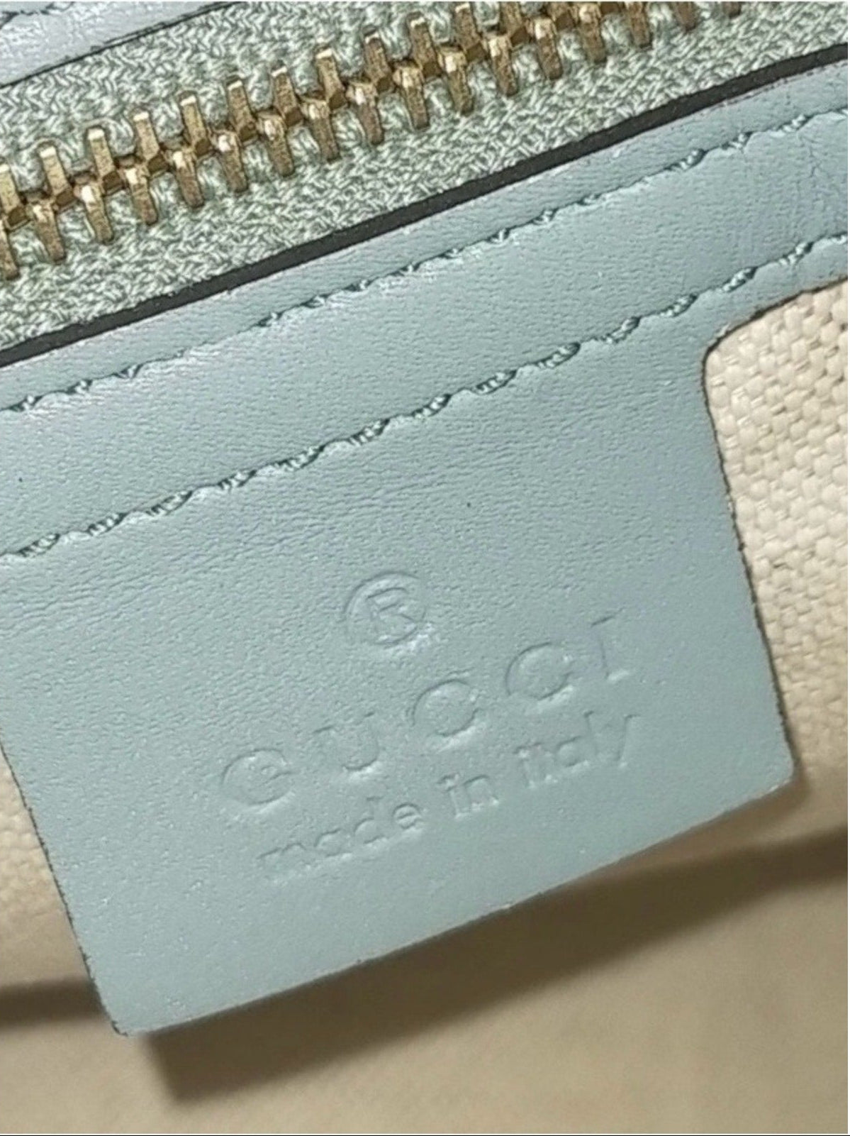 Gucci GG Canvas Web Stripe Boston Bag - Light Blue/Teal
