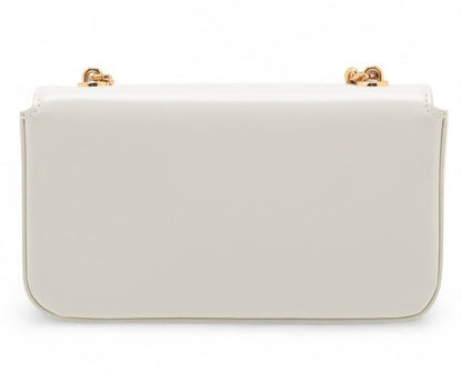 Celine White Leather Triomphe Chain Shoulder Bag NWT