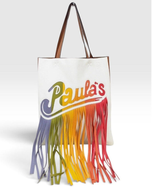Loewe x Paula’s Ibiza Multicolor Fringe Tote